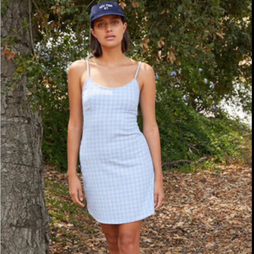 John Galt plaid mini dress